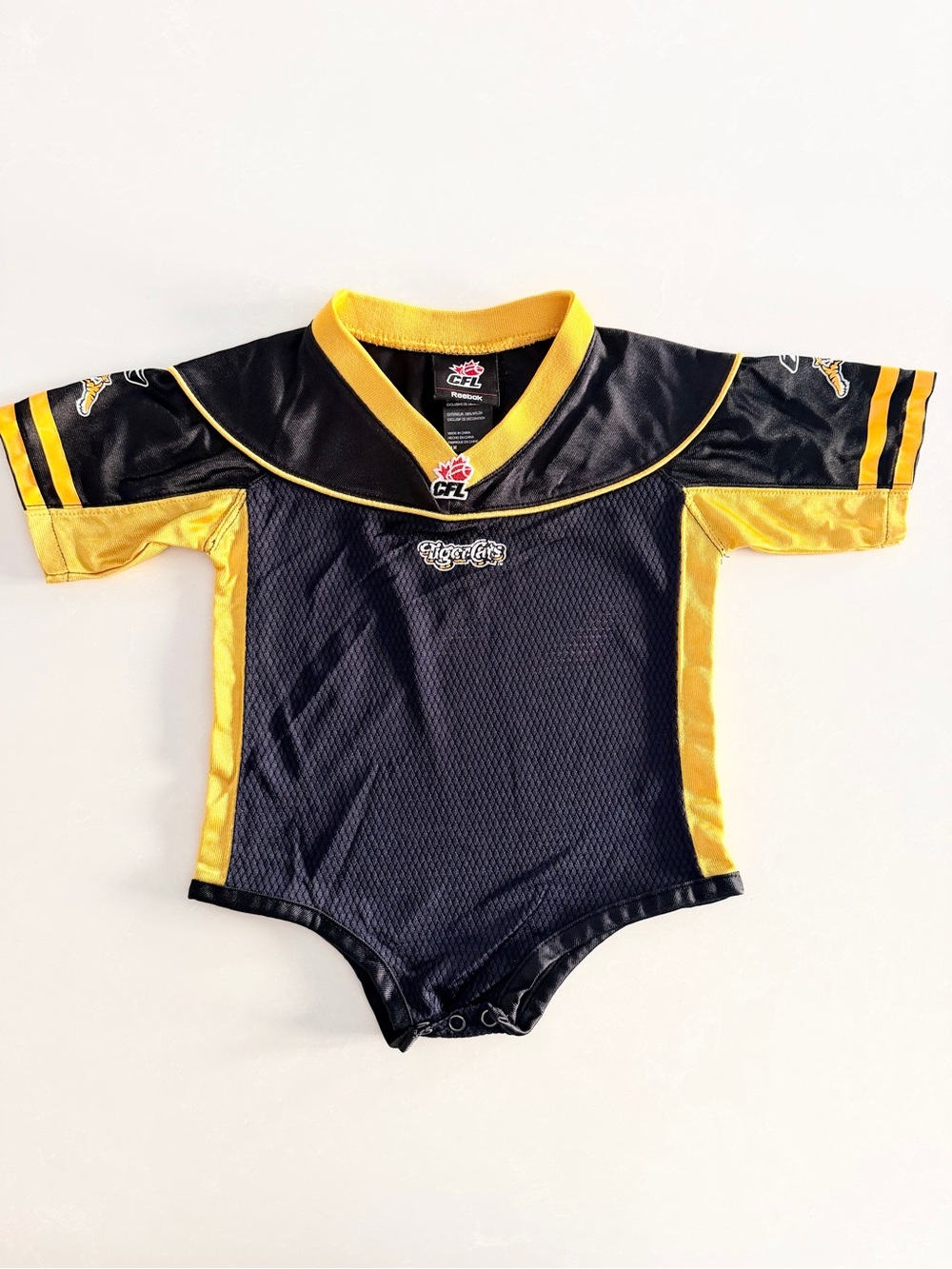 Hamilton Tiger-Cats CFL Reebok Baby Jersey Onesie • Size 24M